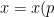 x=x(p)=\frac{354-p}{0,01p}